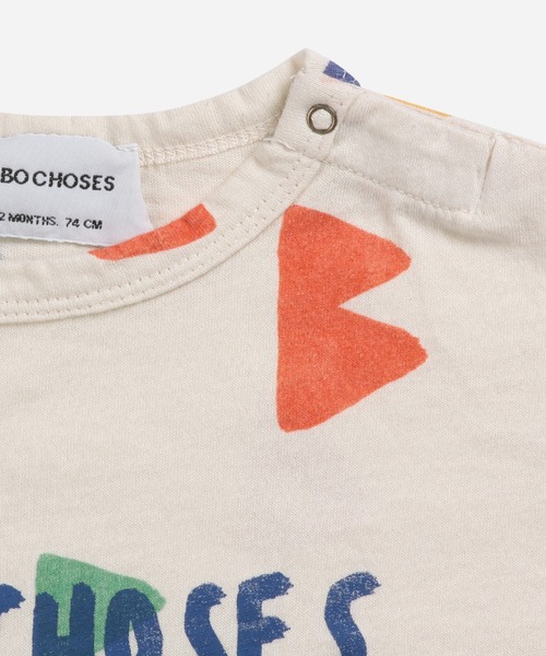 BOBO CHOSES(ボボショーズ)の「B.C all over short sleeve T-shirt(Tシャツ/カットソー・キッズ・アイボリー系・6-12M/12-18M/24-36M/18-24M)」の3枚目の写真