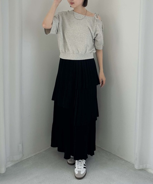 archives(アルシーヴ)の「【大人気アイテム/お気に入り登録2万件以上!】プリーツティアードスカート/(スカート・レディース・アイボリー/ブラック/ミント/オレンジ/グリーン系その他/パープル/シルバーグレー/モカ/グリーン/ピンクベージュ・MEDIUM)」の15枚目の写真