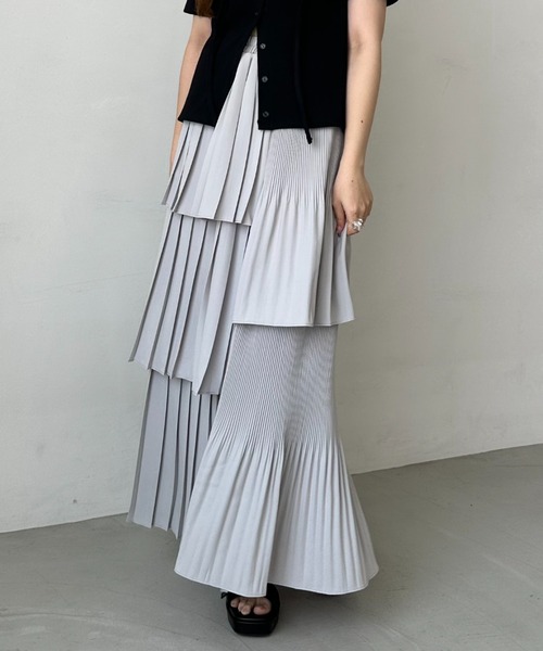 archives(アルシーヴ)の「【大人気アイテム/お気に入り登録2万件以上!】プリーツティアードスカート/(スカート・レディース・アイボリー/ブラック/ミント/オレンジ/グリーン系その他/パープル/シルバーグレー/モカ/グリーン/ピンクベージュ・MEDIUM)」の20枚目の写真