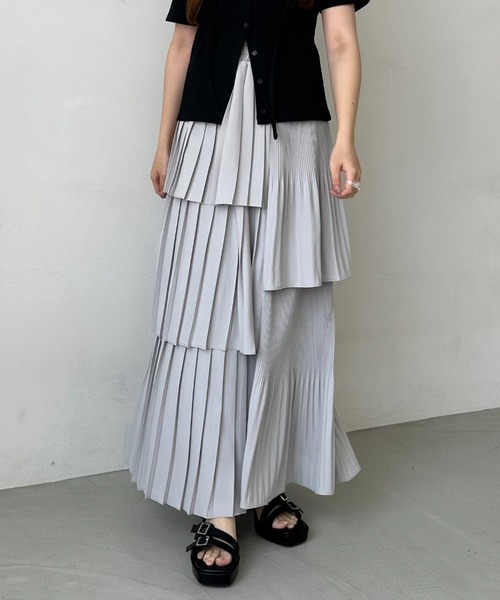 値下げ★archivio プリーツスカート⭐︎36新品タグ付き 大人気アイテム/お気に入り登録2万件以上！】プリーツティアード