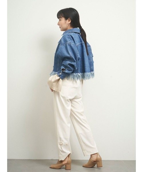 styling/（スタイリング）の「バックフレアデニムジャケット（デニムジャケット・レディース・グレー/ブルー/ホワイト・0/1）」の8枚目の写真