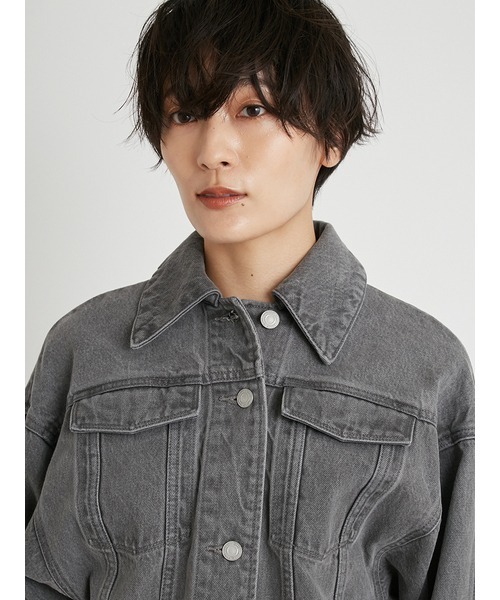 styling/（スタイリング）の「バックフレアデニムジャケット（デニムジャケット・レディース・グレー/ブルー/ホワイト・0/1）」の9枚目の写真