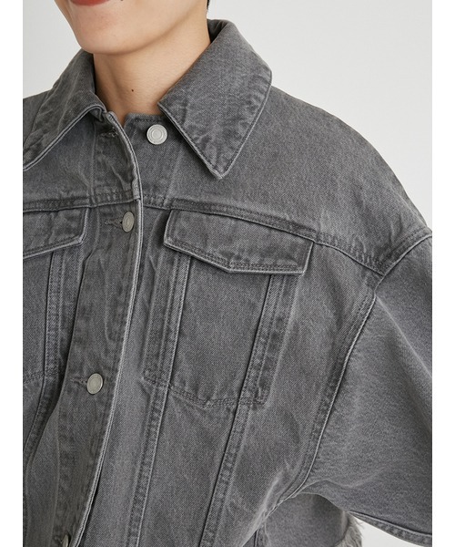styling/（スタイリング）の「バックフレアデニムジャケット（デニムジャケット・レディース・グレー/ブルー/ホワイト・0/1）」の10枚目の写真