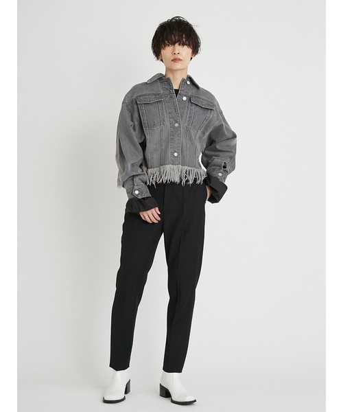 styling/（スタイリング）の「バックフレアデニムジャケット（デニムジャケット・レディース・グレー/ブルー/ホワイト・0/1）」の6枚目の写真