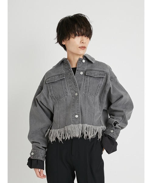styling/（スタイリング）の「バックフレアデニムジャケット（デニムジャケット・レディース・グレー/ブルー/ホワイト・0/1）」の19枚目の写真