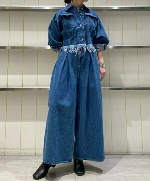 styling/（スタイリング）の「バックフレアデニムジャケット（デニムジャケット・レディース・グレー/ブルー/ホワイト・0/1）」の15枚目の写真