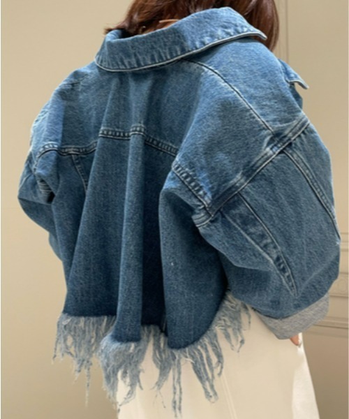 styling/（スタイリング）の「バックフレアデニムジャケット（デニムジャケット・レディース・グレー/ブルー/ホワイト・0/1）」の22枚目の写真