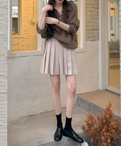 .KOM（ドットコム）の「A'GEM/9 × .kom『.kom/ドットケーオーエム』プリーツスカート（スカート・レディース・ブラック/ブラウン/グレー/アイボリー・S/M）」の15枚目の写真