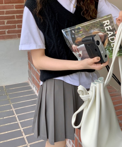 .KOM（ドットコム）の「A'GEM/9 × .kom『.kom/ドットケーオーエム』プリーツスカート（スカート・レディース・ブラック/ブラウン/グレー/アイボリー・S/M）」の17枚目の写真