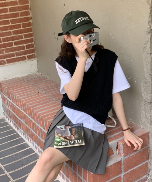 .KOM（ドットコム）の「A'GEM/9 × .kom『.kom/ドットケーオーエム』プリーツスカート（スカート・レディース・ブラック/ブラウン/グレー/アイボリー・S/M）」の6枚目の写真