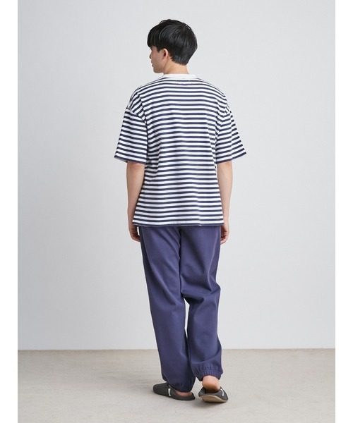 gelato pique（ジェラートピケ）の「【HOMME】スムースジョガーロングパンツ（ルームウェア/パジャマ・メンズ・ライム/ネイビー・MEDIUM/LARGE）」の6枚目の写真