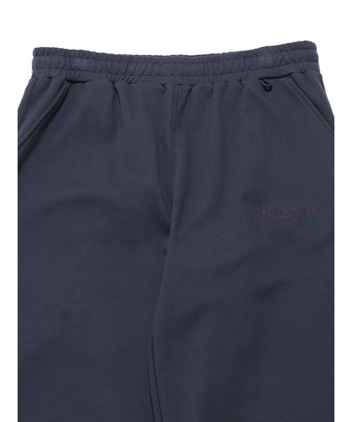 gelato pique（ジェラートピケ）の「【HOMME】スムースジョガーロングパンツ（ルームウェア/パジャマ・メンズ・ライム/ネイビー・MEDIUM/LARGE）」の5枚目の写真