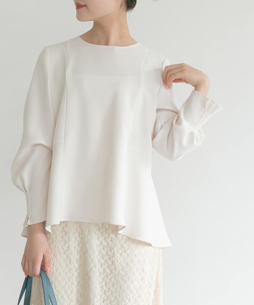 URBAN RESEARCH ROSSO WOMEN（アーバンリサーチ　ロッソ）の「バックフレアブラウス（シャツ/ブラウス・レディース・オフホワイト/ピンク/ブラック・FREE）」の4枚目の写真