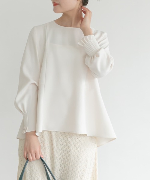 URBAN RESEARCH ROSSO WOMEN（アーバンリサーチ　ロッソ）の「バックフレアブラウス（シャツ/ブラウス・レディース・オフホワイト/ピンク/ブラック・FREE）」の5枚目の写真