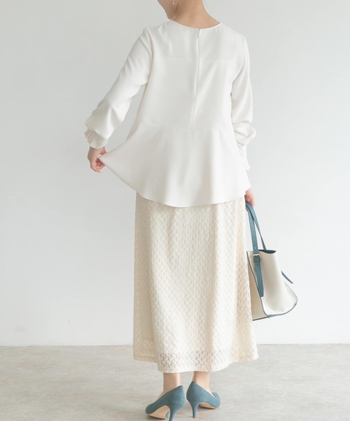 URBAN RESEARCH ROSSO WOMEN（アーバンリサーチ　ロッソ）の「バックフレアブラウス（シャツ/ブラウス・レディース・オフホワイト/ピンク/ブラック・FREE）」の10枚目の写真