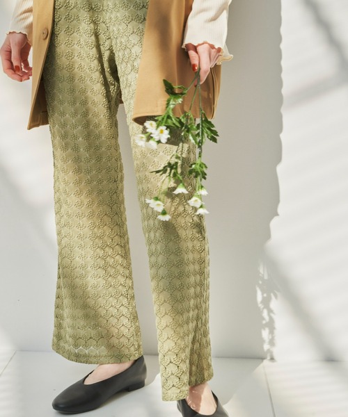 hinari（ヒナリ）の「レースイージーパンツ（その他パンツ・レディース・ブラウン/ライトカーキ/テラコッタ・SMALL/MEDIUM）」の3枚目の写真