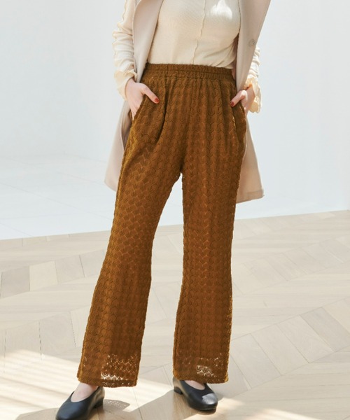 hinari（ヒナリ）の「レースイージーパンツ（その他パンツ・レディース・ブラウン/ライトカーキ/テラコッタ・SMALL/MEDIUM）」の10枚目の写真