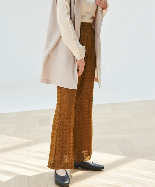 hinari（ヒナリ）の「レースイージーパンツ（その他パンツ・レディース・ブラウン/ライトカーキ/テラコッタ・SMALL/MEDIUM）」の11枚目の写真