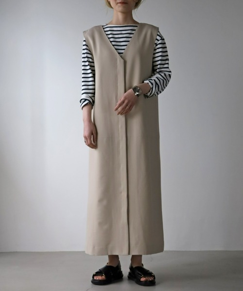 UNFIELD（アンフィールド）の「【UNFIELD】切替ジャンスカ（サロペット/オーバーオール・レディース・ブラック/アイボリー・FREE）」の20枚目の写真