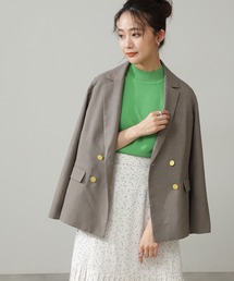 N.（N. Natural Beauty Basic） | 【S Size Line】◆麻調ダブルテーラードジャケット(テーラードジャケット)