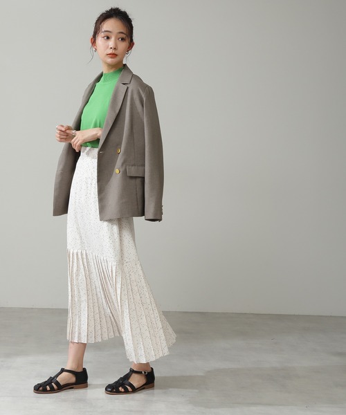 N.(N. Natural Beauty Basic)(エヌエヌナチュラルビューティーベーシック)の「【S Size Line】◆麻調ダブルテーラードジャケット(テーラードジャケット・レディース・ベージュ/ネイビー・SMALL/MEDIUM)」の4枚目の写真