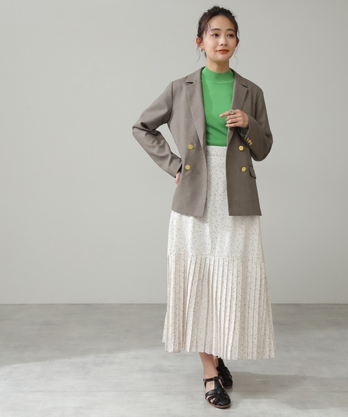 N.(N. Natural Beauty Basic)(エヌエヌナチュラルビューティーベーシック)の「【S Size Line】◆麻調ダブルテーラードジャケット(テーラードジャケット・レディース・ベージュ/ネイビー・SMALL/MEDIUM)」の8枚目の写真