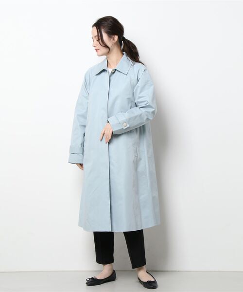 Te chichi（テチチ）の「フレアシルエットステンカラーコート（ステンカラーコート・レディース・グリーン/ブルー/ベージュ・ﾌﾘ-）」の8枚目の写真