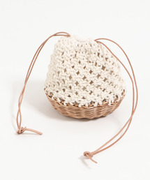 LBC | Carmelina カメルリーナ 柳マクラメ巾着バッグ(ハンドバッグ)
