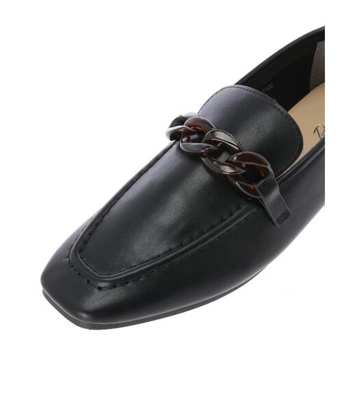 Green　Parks（グリーンパークス）の「・Robe Rouge チェーンローファー＊（パンプス・レディース・ブラック/オフホワイト・LL/S/M/L）」の10枚目の写真