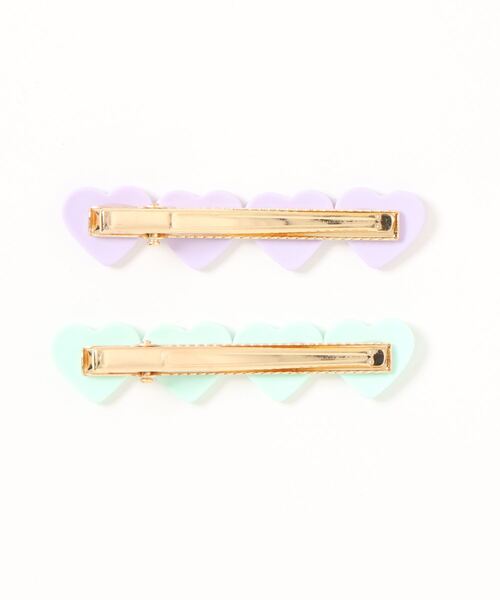 by LOVEiT（バイラビット）の「ハートクリップ（2個SET)（バレッタ/ヘアクリップ・キッズ・エメラルド/ピンク・FREE）」の3枚目の写真