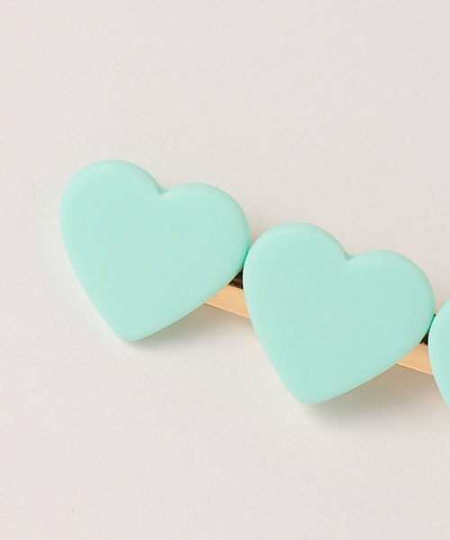 by LOVEiT（バイラビット）の「ハートクリップ（2個SET)（バレッタ/ヘアクリップ・キッズ・エメラルド/ピンク・FREE）」の6枚目の写真