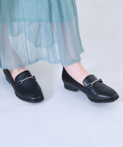 ORiental TRaffic（オリエンタルトラフィック）の「ビットモチーフレインローファー/R-1014（レインシューズ・レディース・ブラック/ベージュ/グレー・40/38/39/41/42/35/36/37/34/43/33）」の6枚目の写真