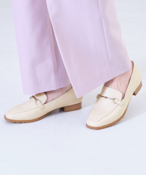 ORiental TRaffic（オリエンタルトラフィック）の「ビットモチーフレインローファー/R-1014（レインシューズ・レディース・ブラック/ベージュ/グレー・40/38/39/41/42/35/36/37/34/43/33）」の15枚目の写真