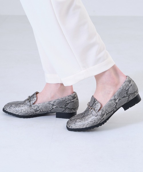 ORiental TRaffic（オリエンタルトラフィック）の「ビットモチーフレインローファー/R-1014（レインシューズ・レディース・ブラック/ベージュ/グレー・40/38/39/41/42/35/36/37/34/43/33）」の19枚目の写真