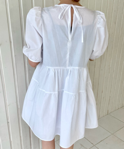 GIMME GIMME（ギミーギミー）の「【GIMME GIMME】Tiered dress gimw22s016（ワンピース・レディース・ブラック/ホワイト・M/S）」の11枚目の写真