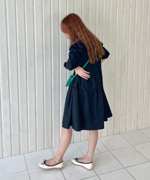 GIMME GIMME（ギミーギミー）の「【GIMME GIMME】Tiered dress gimw22s016（ワンピース・レディース・ブラック/ホワイト・M/S）」の17枚目の写真