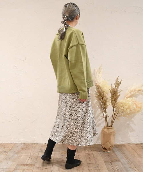 sango（sango）の「デシン小花柄プリントパイピング開襟ワンピース（ワンピース・レディース・ベージュ/グリーン/ブラック・FREE）」の17枚目の写真