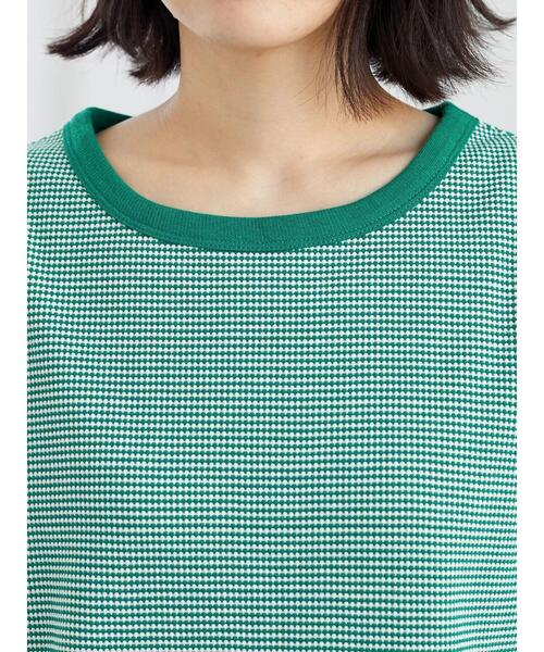 Green Parks(グリーンパークス)の「カットジャガード袖パフプルオーバー(Tシャツ/カットソー・レディース・ブラック/ブルー/グリーン・FREE)」の12枚目の写真