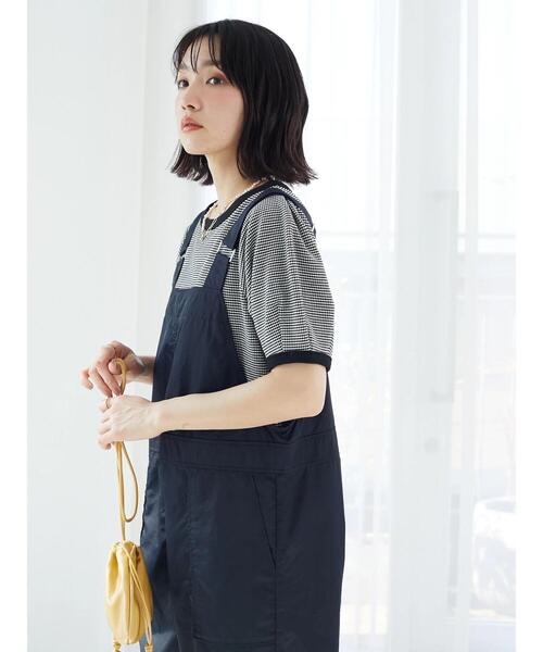 Green Parks(グリーンパークス)の「カットジャガード袖パフプルオーバー(Tシャツ/カットソー・レディース・ブラック/ブルー/グリーン・FREE)」の16枚目の写真