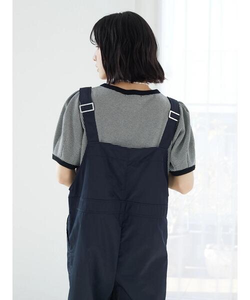 Green Parks(グリーンパークス)の「カットジャガード袖パフプルオーバー(Tシャツ/カットソー・レディース・ブラック/ブルー/グリーン・FREE)」の19枚目の写真