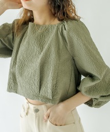 mystic | エンボスパフブラウス(シャツ/ブラウス)