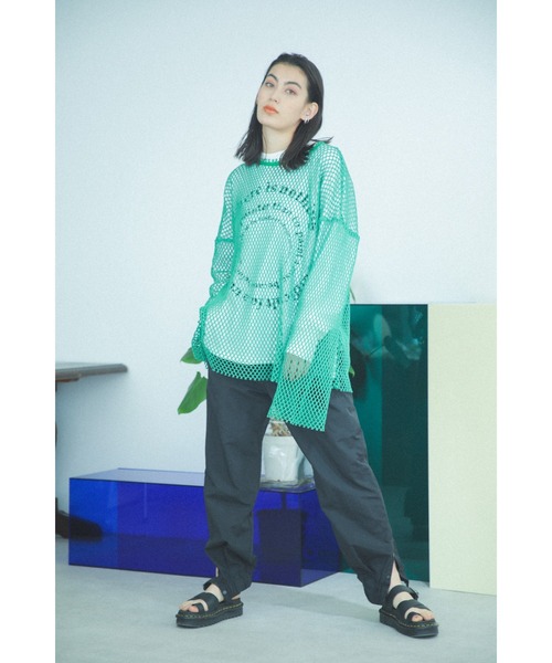 CREOLME（クレオルム）の「(CREOLME)ナイロントラックパンツ（その他パンツ・レディース・ホワイト系その他/ブラック・MEDIUM/SMALL）」の5枚目の写真