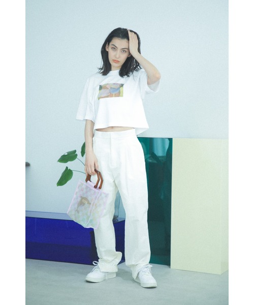 CREOLME（クレオルム）の「(CREOLME)ナイロントラックパンツ（その他パンツ・レディース・ホワイト系その他/ブラック・MEDIUM/SMALL）」の4枚目の写真