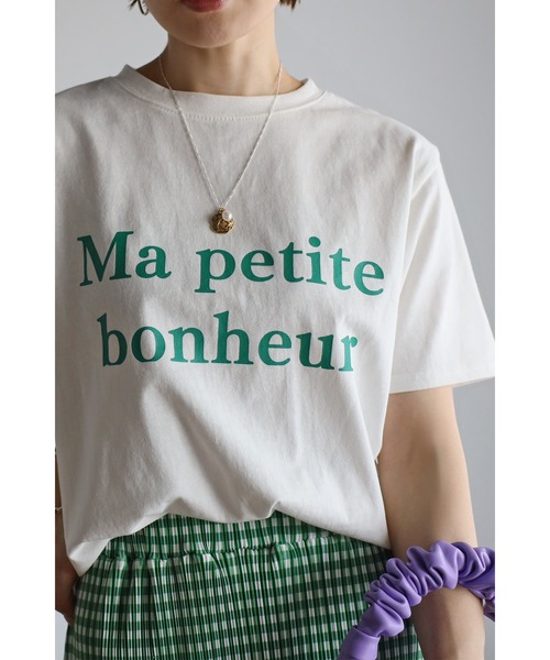 Bonjour Sagan(ボンジュールサガン)の「プリントロゴTシャツ(Tシャツ/カットソー・レディース・ブラック/グリーン・FREE)」の6枚目の写真
