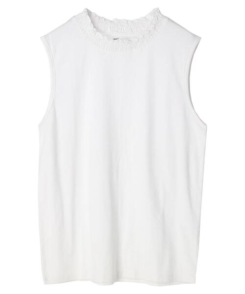 CRAFT STANDARD BOUTIQUE（クラフトスタンダードブティック）の「衿シャーリングタンクトップ　＊◆（タンクトップ・レディース・ブラック/オフホワイト・FREE）」の16枚目の写真