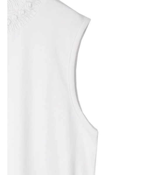 CRAFT STANDARD BOUTIQUE（クラフトスタンダードブティック）の「衿シャーリングタンクトップ　＊◆（タンクトップ・レディース・ブラック/オフホワイト・FREE）」の9枚目の写真