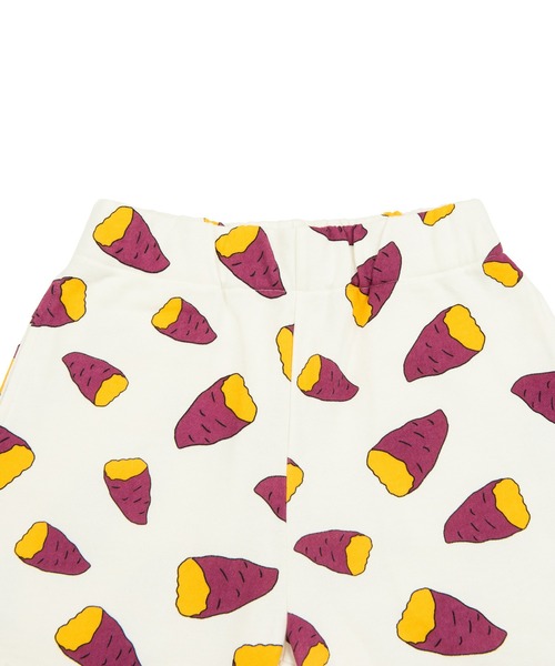 PUNYUS（プニュズ）の「フード総柄スウェットショーパン(IMO)（スウェットパンツ・レディース・パープル・1/2/3/4）」の2枚目の写真