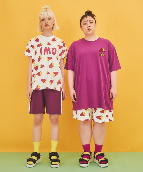 PUNYUS（プニュズ）の「フード総柄スウェットショーパン(IMO)（スウェットパンツ・レディース・パープル・1/2/3/4）」の8枚目の写真