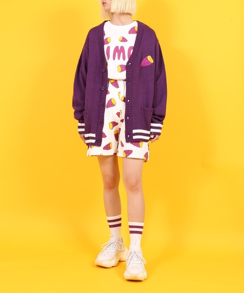 PUNYUS（プニュズ）の「フード総柄スウェットショーパン(IMO)（スウェットパンツ・レディース・パープル・1/2/3/4）」の13枚目の写真