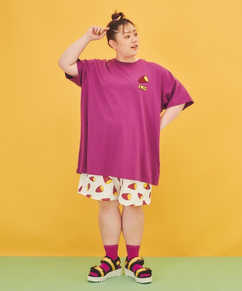 PUNYUS（プニュズ）の「フード総柄スウェットショーパン(IMO)（スウェットパンツ・レディース・パープル・1/2/3/4）」の11枚目の写真